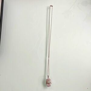 Hamsa necklace white 14k gold with small Dimond see pictures for size